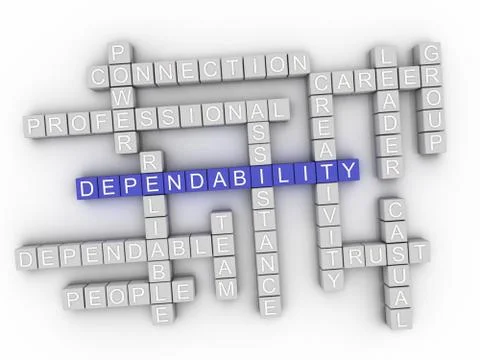 3d Dependability Concept word cloud イラスト素材