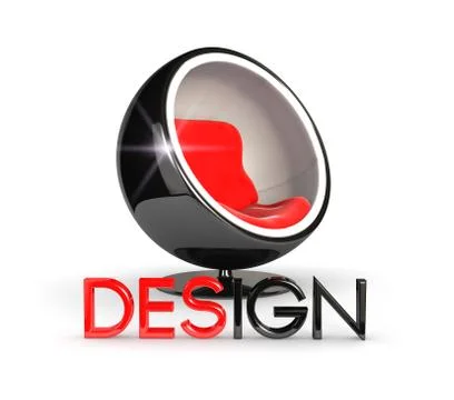 3d design chair Stock Illustration