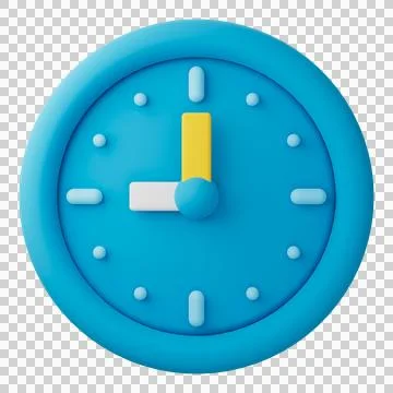 3D Design Clock  (21.00) Stock Illustration