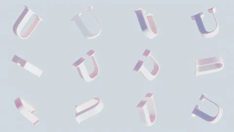 3d design of colorful typography pattern Stock Footage 138163026