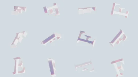 3d design of colorful typography pattern Stock Footage 138729841