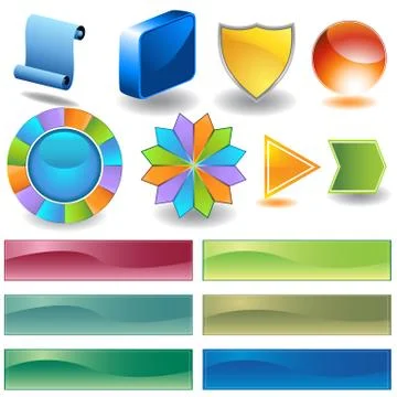 3d design elements Stock Illustration