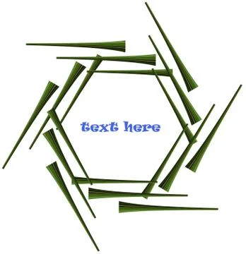 3d design hex frame   design and text area Stock Illustration