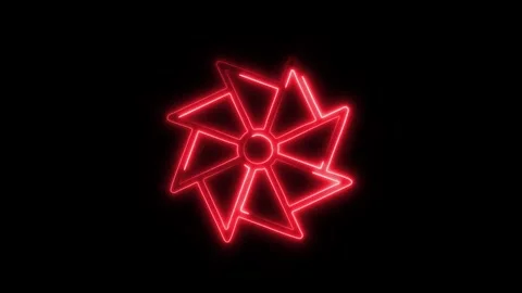 3D Design Icon in HD Video Neon Animation  Modern and Minimalist Symbol wit Stock Footage 304374968