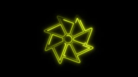 3D Design Icon in HD Video Neon Animation  Modern and Minimalist Symbol wit Vídeo Stock 304374970
