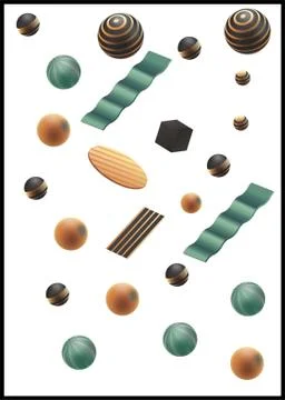 3D design Stock Illustration