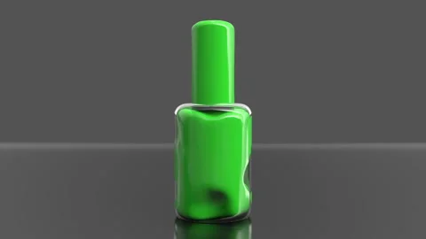 3d design isolated bottle for nail polish. Cgi of weightless/antigravity cosmeti Stock Footage 122520728