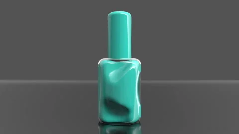 3d design isolated bottle with nail polish. Cgi of weightless/antigravity cosmet Stock Footage 122520763