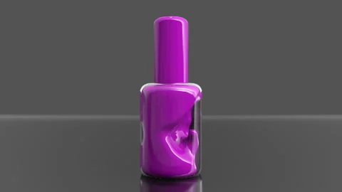 3d design isolated bottle for nail polish. Cgi of weightless/antigravity cosmeti Stock Footage 122520820