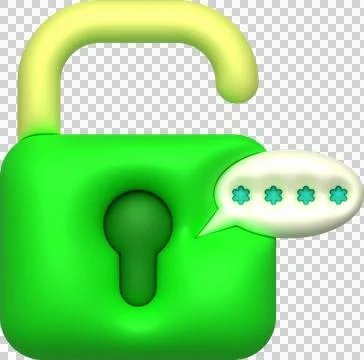 3D design of keys and passwords Data lock secure encryption privacy concept. Stock Illustration