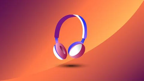 3d design of a multiple color headphone for marketing advertisement. Stock-Illustration