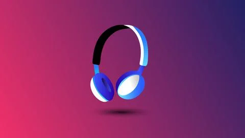 3d design of a multiple color headphone for marketing advertisement. Stock Illustration