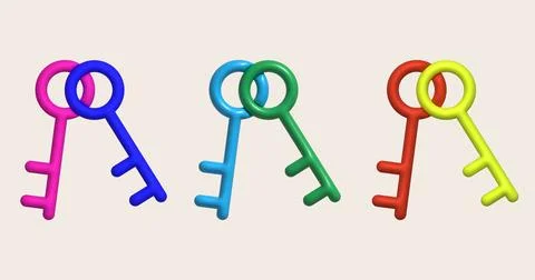 3d design of padlock Data protection safety encryption privacy concept Stock Illustration