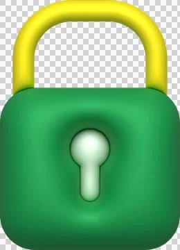 3d design of padlock Data protection safety encryption privacy concept Stock Illustration