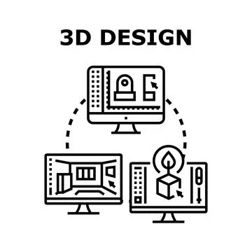 3d design software for digital modeling and visualization Stockillustratie