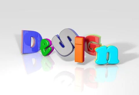 3d design word Stock-Illustration