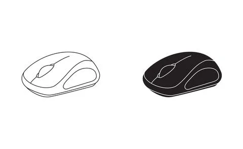 3d desktop computer mouse icon イラスト素材
