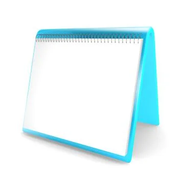 3d desktop empty calendar in white background 스톡 일러스트