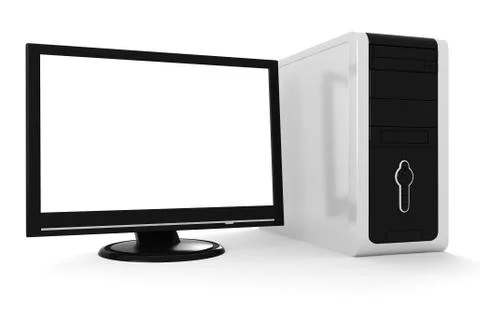 3d desktop, isolated on white background Stock Illustration