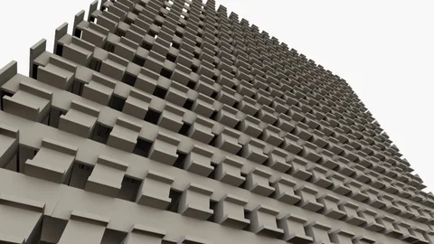 3d destruction of buildings Video stock 106443413