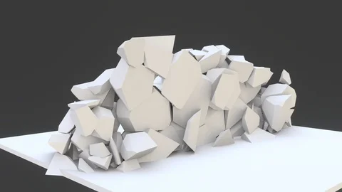 3d the destruction of the walls Stock Footage 106275745