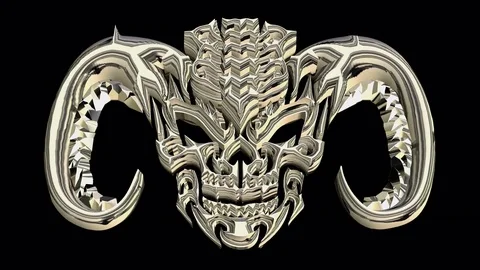 3D Devil or demon - 4096x2304-Alpha channel-60fps Stock Footage 71499193