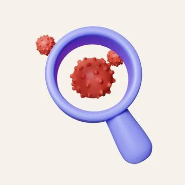 3d Diagnose checking coronavirus or covid-19 testing result. icon isolated on Illustrazione stock
