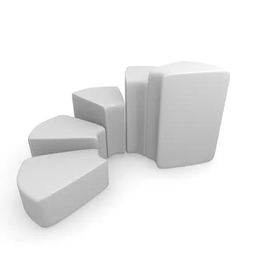 3d diagram on a white background, upswing concept Stock Illustration