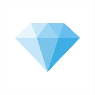 3d diamond icon on white background Stock Illustration
