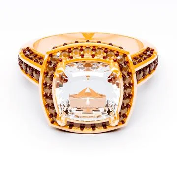 3d diamond ring jullery Stock Illustration