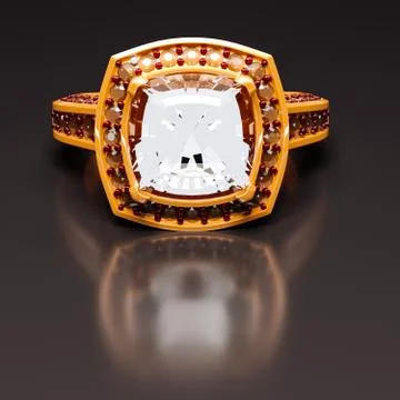 3d diamond ring jullery Stock Illustration