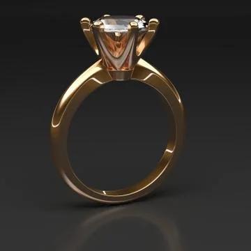 3d diamond ring jullery Stock Illustration