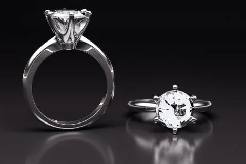 3d diamond ring jullery Stock Illustration