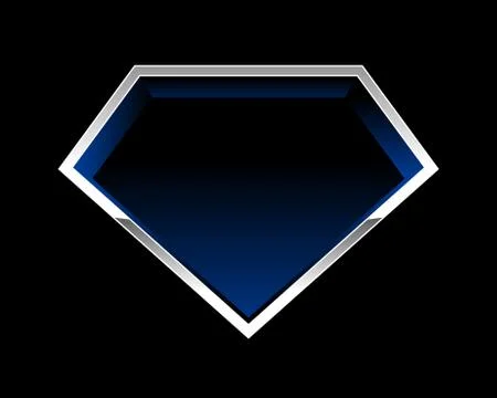 3D Diamond Shaped Blue Light Design Stock Illustration