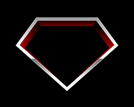 3D Diamond Shaped Red Light Design Stock Illustration