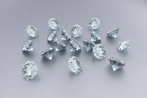 3D Diamonds Stock Illustration