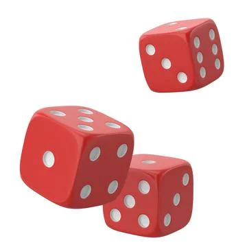 3D dice. 3D illustration. 3D rendering. Stock Illustration