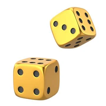 3D dice. 3D illustration. 3D rendering. Stock Illustration