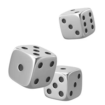 3D dice. 3D illustration. 3D rendering. Stock Illustration