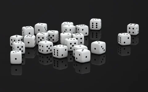 3D dice Stock Illustration