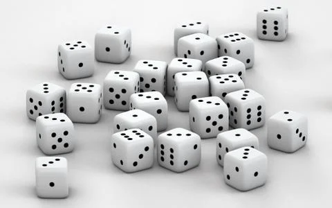 3D dice Stock Illustration