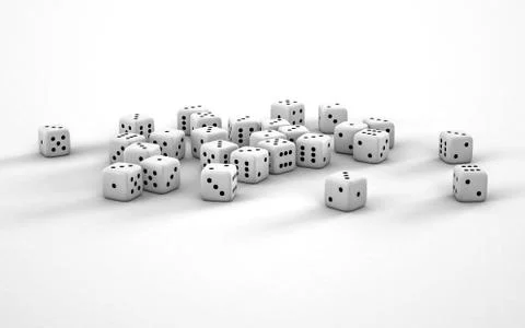 3D dice Stock Illustration