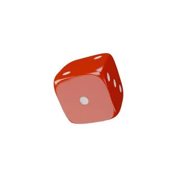 3D dice with numbers on the faces 1,2 and 3 for table, gambling games Stock Illustration
