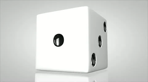 3D dice turn around 01 Stock Footage 10877580