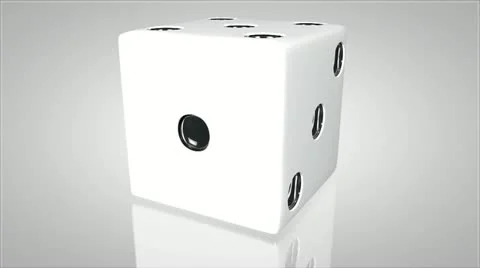 3D dice turn around 02 Video stock 10877716