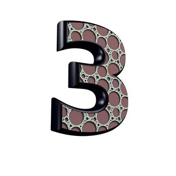 3d digit with abstract texture - 3 3d digit with abstract texture - 3 Copy... Stock Photos