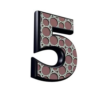 3d digit with abstract texture - 5 3d digit with abstract texture - 5 Copy... Stock Photos