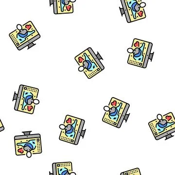 3d digital art vector seamless pattern 스톡 일러스트