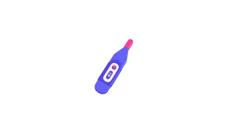 3D Digital Body temperature Thermometer icon animation Stock Footage 314735244
