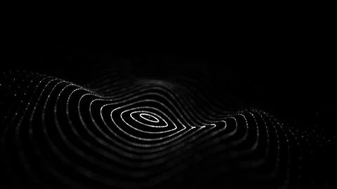 3D digital circular dynamic wave. Technology smart wave. Seamless flow digi.. Stock Illustration